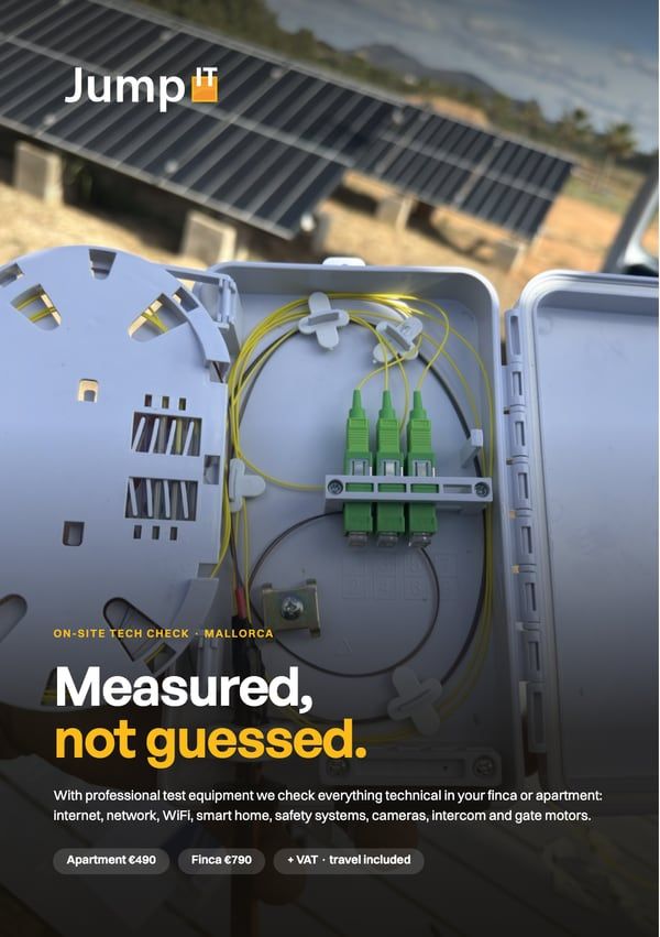 Cover of the tech check brochure: measured, not guessed.