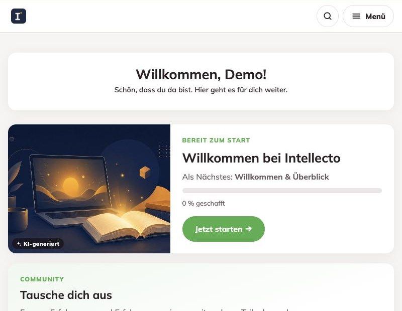 Persönliche Startseite einer Akademie in Intellecto
