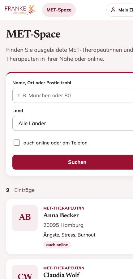 Verzeichnis auf dem Smartphone